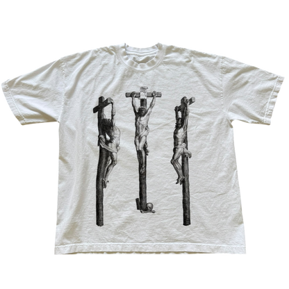 Hallowed Heart Fear God Tee, Calvary three crosses Christian streetwear