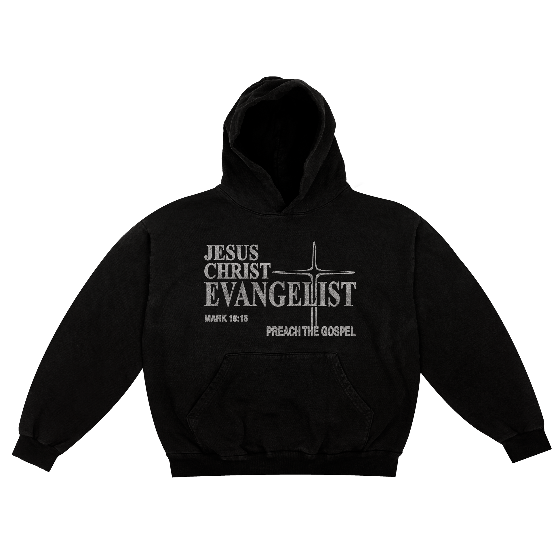 Hallowed Heart Evangelist Hoodie, Mark 16:15 Christian streetwear